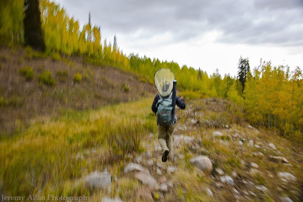 Fall fly fishing. Hiking through the Uintas