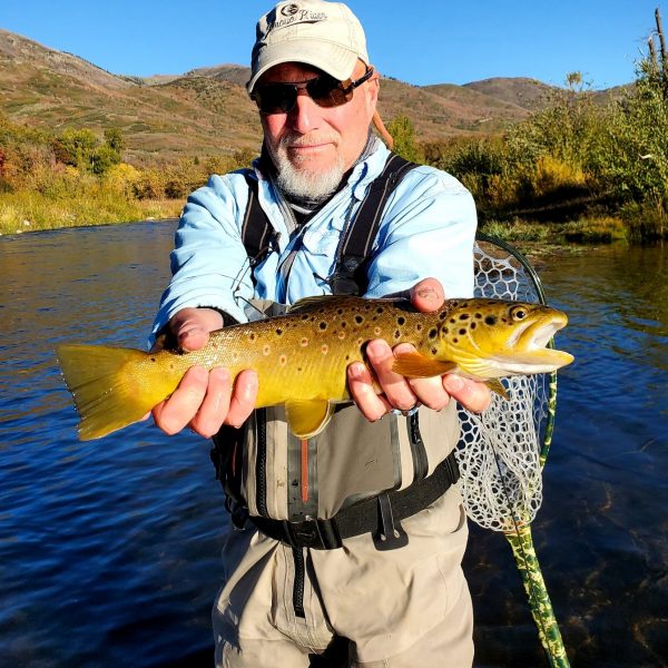 Long time Jeremy Allan Fly Fishing customer with a great Provo River Brown