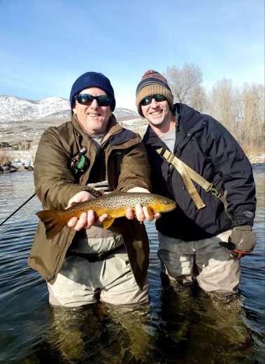 Winter fly fishing on the Provo River near Park City Utah