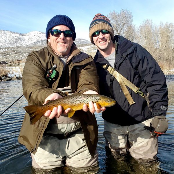 Winter fly fishing on the Provo River near Park City Utah