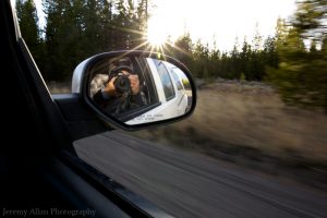 Self portrait of Jeremy Allan while on a photo shoot