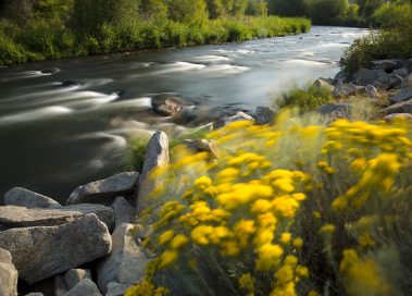 A long exposure photograph of the Provo River by Jeremy Allan