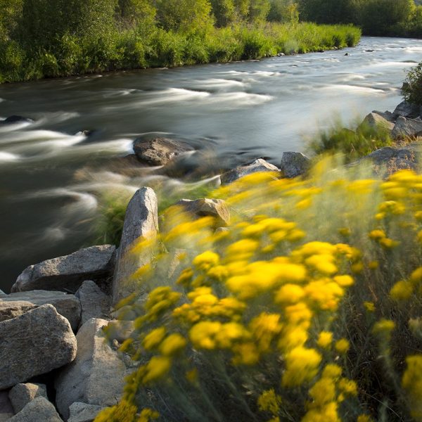 A long exposure photograph of the Provo River by Jeremy Allan
