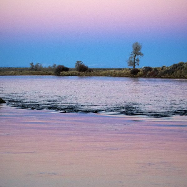 Sunset on the Green River in Wyoming