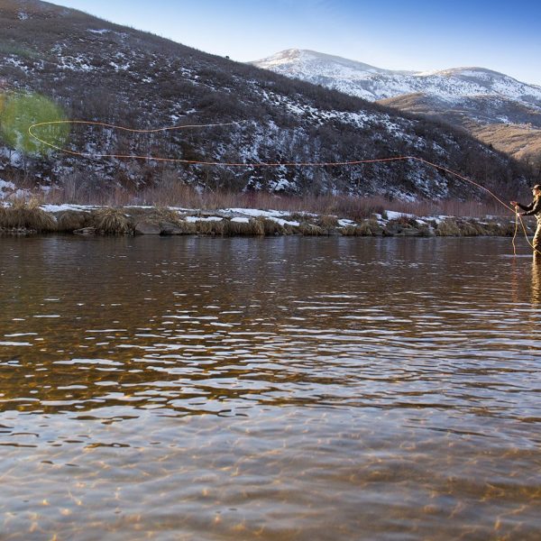 Dry fly casting on the Provo River. Utah fine art prints by Jeremy Allan.