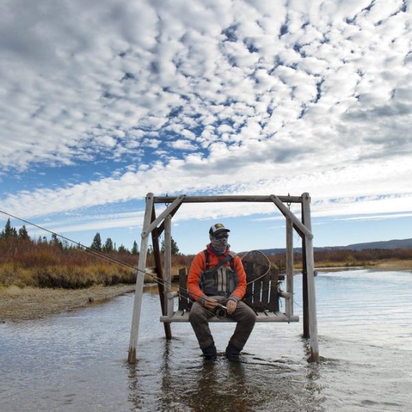 A fly fisherman takes it all in on the Madison