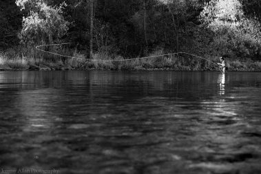 Dry fly casting on the Provo River. Utah fly fishing photography by Jeremy Allan.