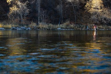 Dry fly casting on the Provo River. Utah fine art prints by Jeremy Allan.