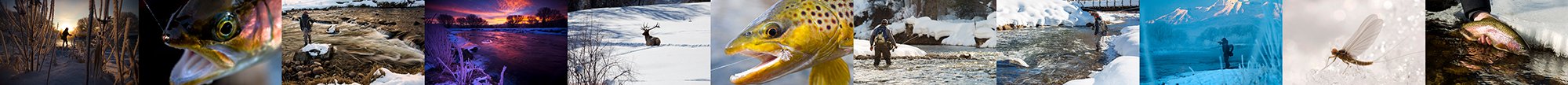 Winter Fly Fishing In Utah An eleven photo collage of Winter fly fishing in Utah