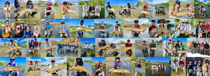 Guided Fly Fishing Trips A collage of photos from guided fly fishing trips in Utah